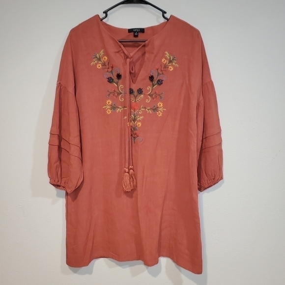 Burnt orange linen Blend tunic - Picture 1 of 7